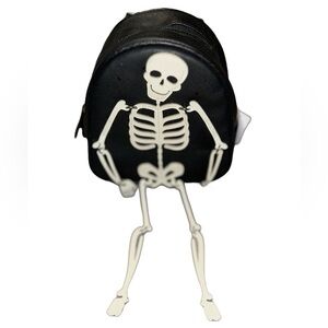 BBW Mini Skeleton Backpack, Black, NWT